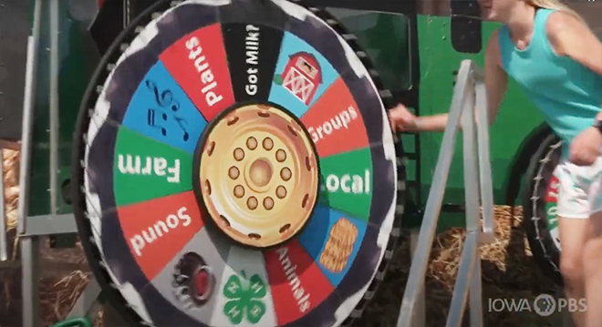 Wheels of Agriculture Game Show wheel spinning
