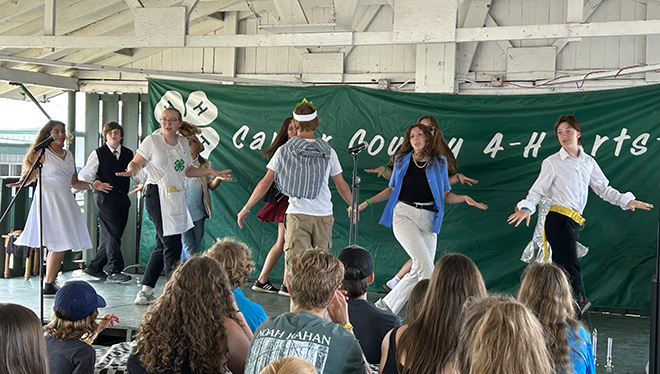 4-Hers perform on the Patio stage at the Carver County Fair