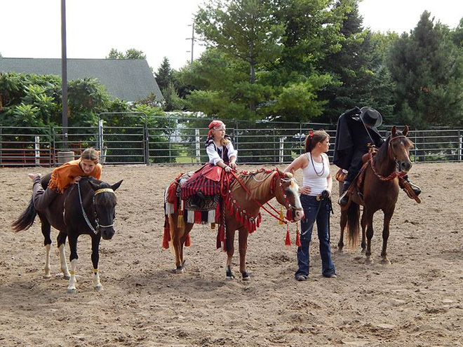 kids and their horses in a costume contest at the Carver County Fair